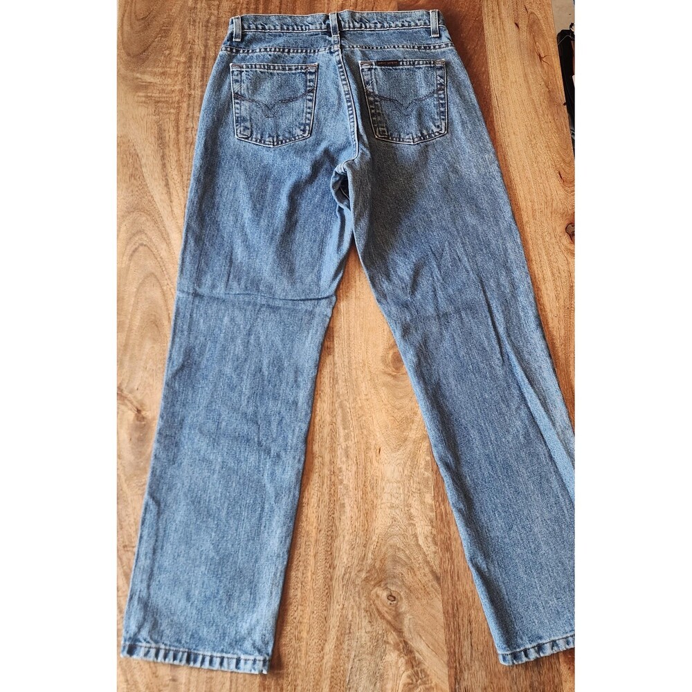 Harley-Davidson Jeans Womens 6 Petite Blue Medium Wash High Rise Straight Denim - Picture 9 of 14